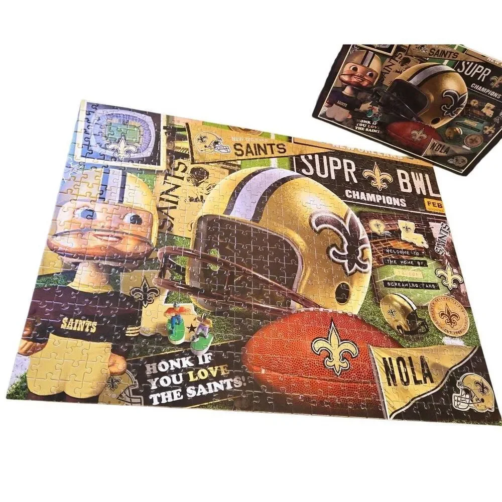 NFL New Orleans Saints Puzzle Superbowl Retro Series 500 Piece Puzzle